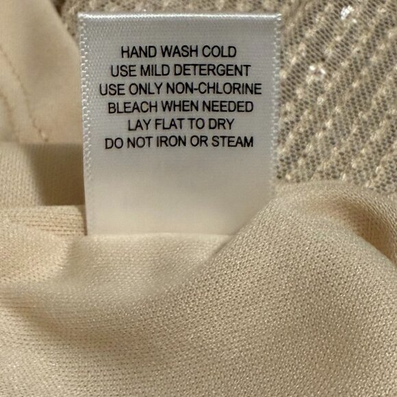 NWT M by MNK Champagne Sequin Dress Size L - Picture 8 of 12